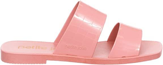 Side view of Antique Rose Petite Jolie PJ5795 Share Women's Open Toe Slip On Sandals