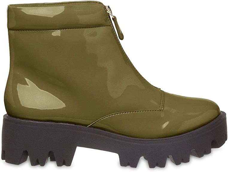Military Green Petite Jolie Beloit Women's Ankle Zipper Boots