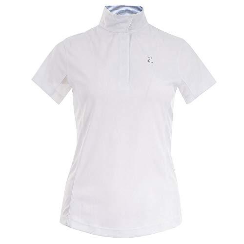 Horze Women's Blaire Show Sun Shirt - Short-Sleeved Short Sleeve English Show Shirts Horze White US 12 (EU 42) 