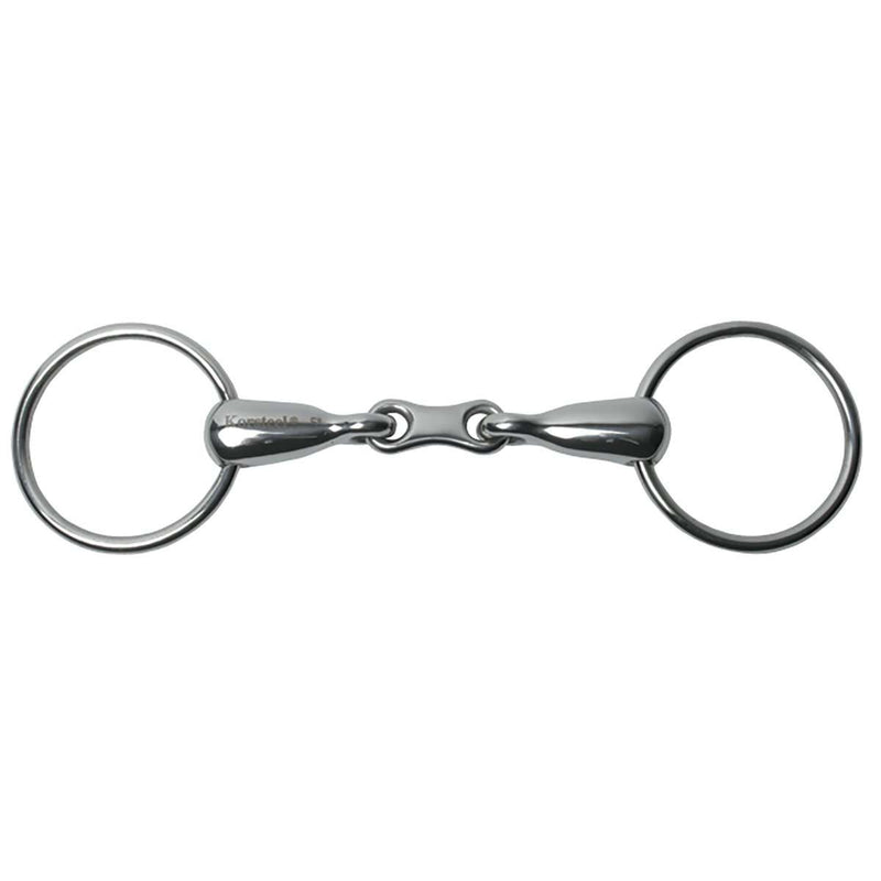 Korsteel Stainless Steel Thick Mouth French Link Loose Ring Snaffle Bit English Horse Bits Korsteel 4.75" 