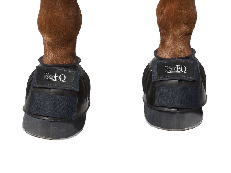 Black BasEQ PVC Bell Boots One Stop Equine Shop Pony