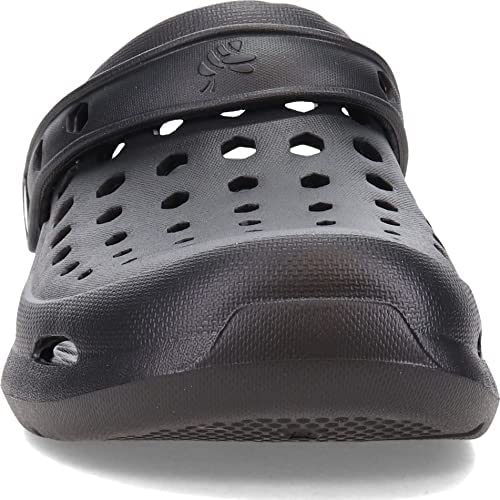 Front view of black Joybees Active Adult Clog