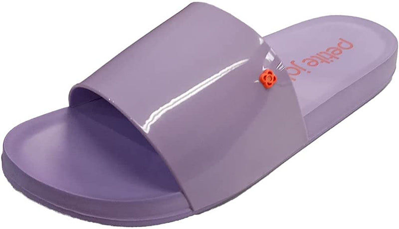 Lavender Lilac/Neon Orange Petite Jolie PJ5494 Slide Women's Sandals