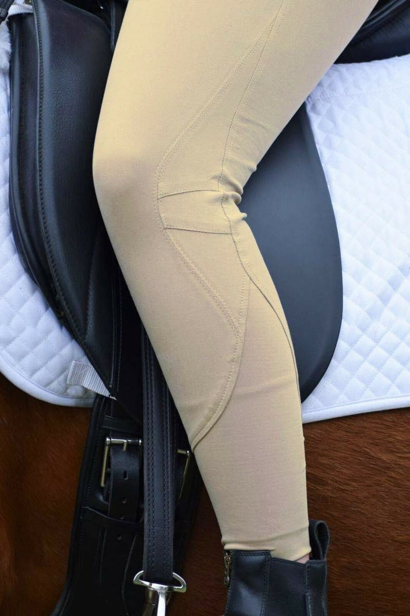 Knee patch of Dublin Active Signature Ladies Euro Seat Front Zip Breeches Knee Patch Breeches