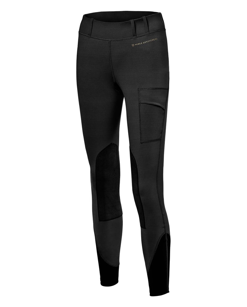 Noble Outfitters Balance Women's Riding Tights Knee Patch Breeches Black XX-Large