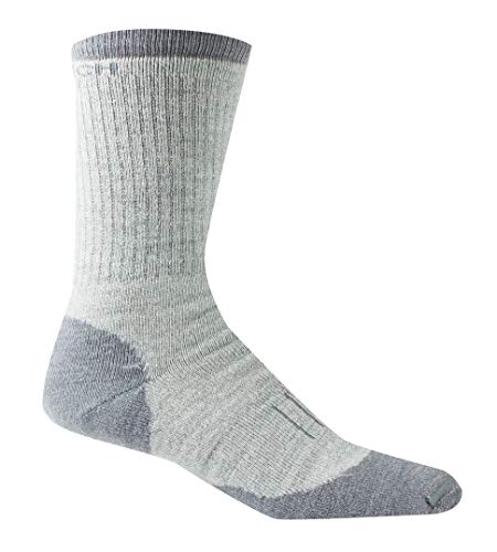 Soft Gray Woolrich Superior Men's Hiker Crew Socks Large