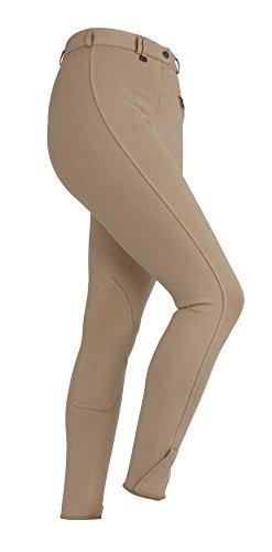 Shires Ladies Saddlehugger Breeches Knee Patch Breeches Shires Equestrian Beige 24 