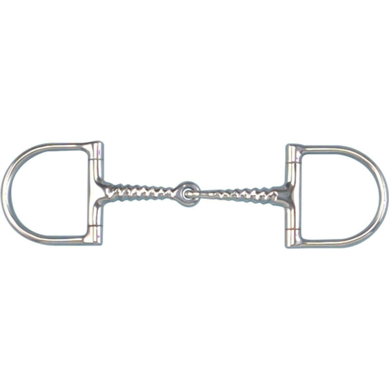 Toklat Pony Stainless Steel Corkscrew Snaffle Dee Bit with 2 1/2" Rings English Horse Bits Toklat 