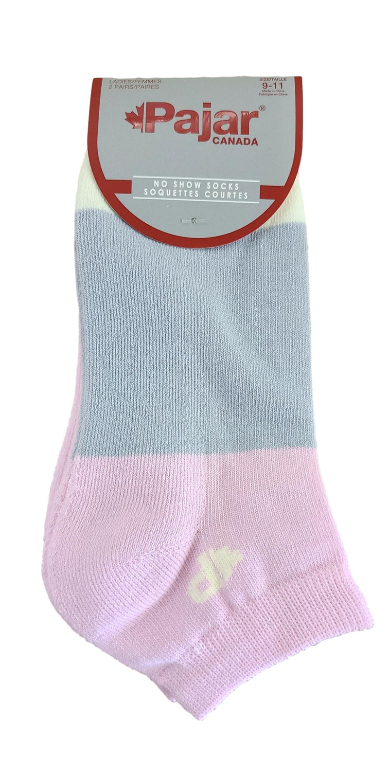 Pink Pajar Ladies No Show Socks 2 Pairs Size 9-11 Pajar Canada