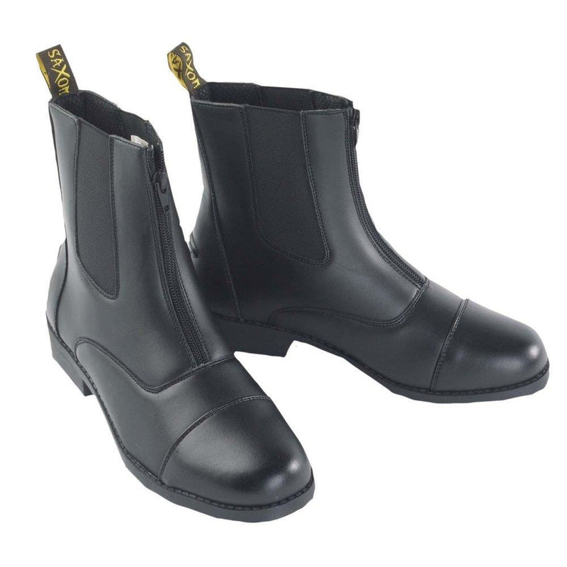 Black Saxon Equileather Women's Zip Paddock Boots English Paddock boots 6.5