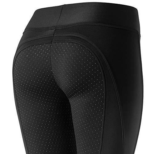 Black Horze Women's Active Winter Full Seat Tights - Silicone Grip Hip