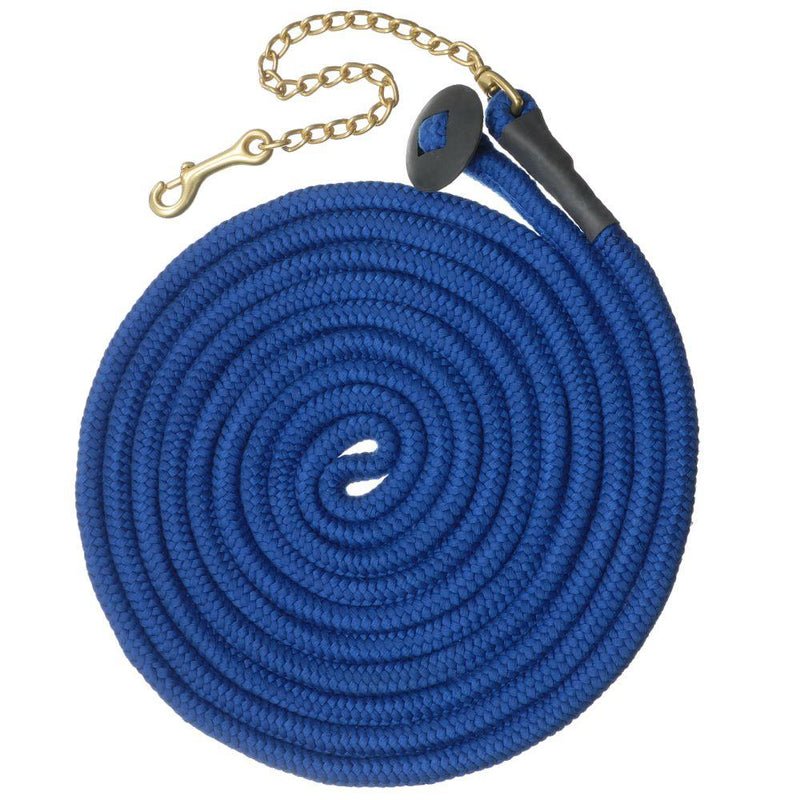 Blue Tough 1 Rolled Cotton Lunge Line with Chain Lunging Systems JT International