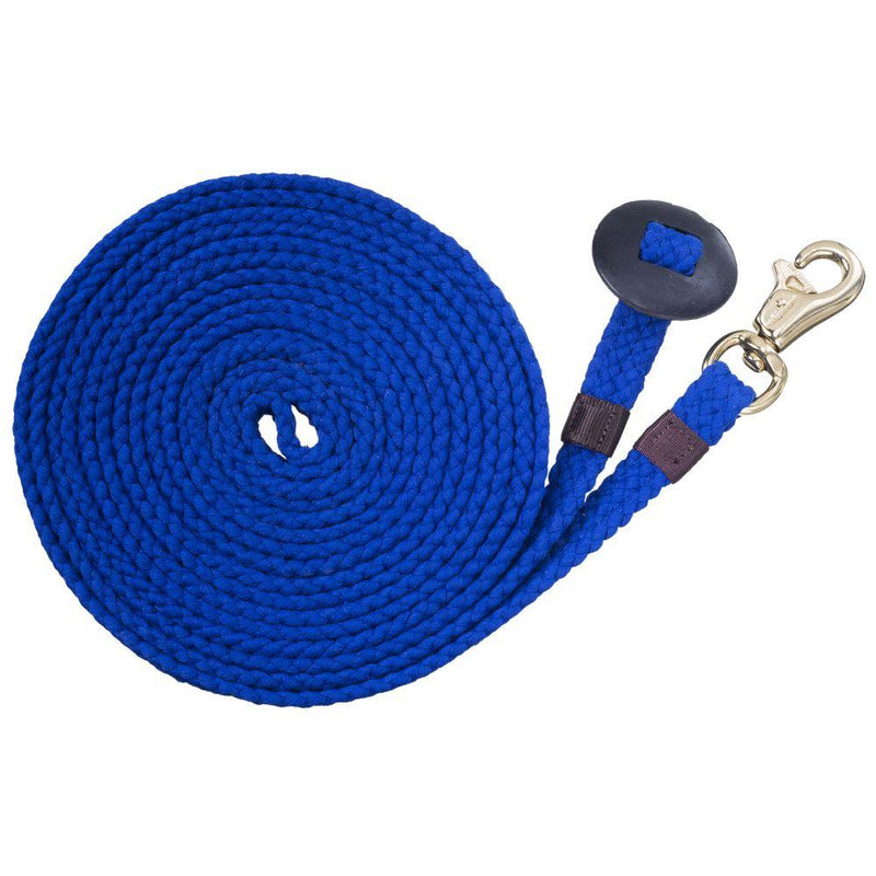 Tough-1 Braided Flat Cotton Lunge Line Black Lunging Systems JT International Blue/Royal 