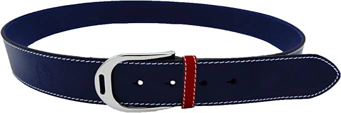 LILO Collections Estribo Grande 1.5" Stirrup Leather Belt Belts Lilo Belts 28 Navy/Red/Silver 