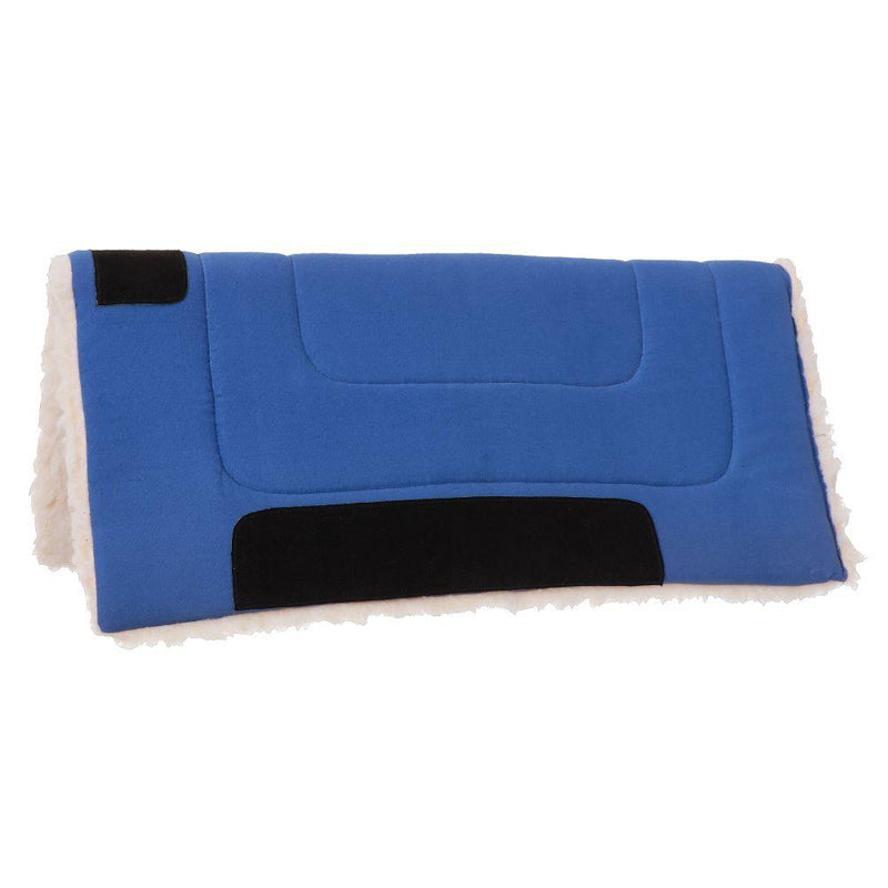Tough 1 fleece Bottom Canvas Saddle Pad, Royal Blue All Purpose Pads JT International 