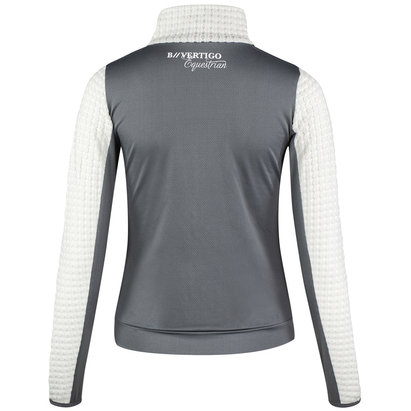 Blanc de Blanc/Storm Front Grey B Vertigo Darcey Technical Fleece Jacket  Back