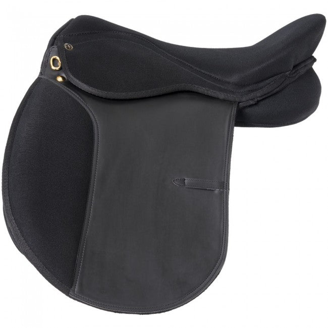 Black Equiroyal Pro Am Dressage Synthetic Saddle Package
