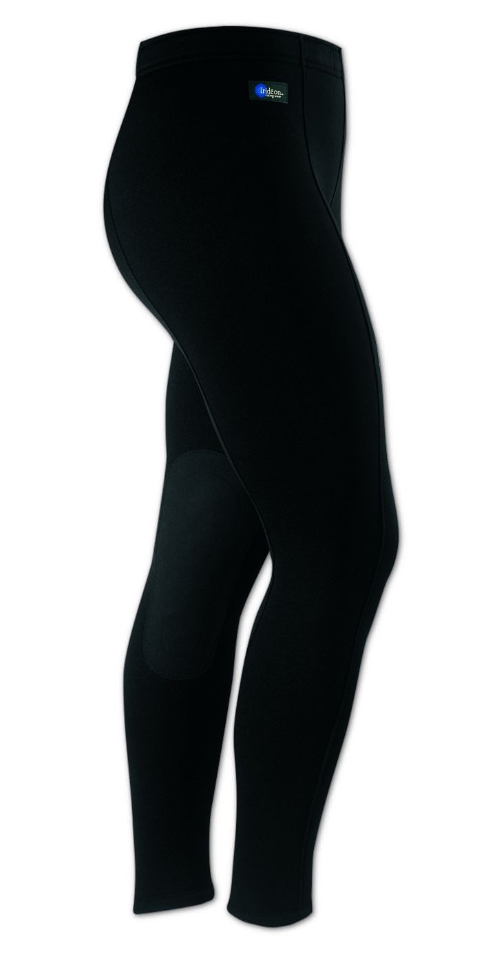 Black Irideon Power Stretch Women's Knee Patch Riding Breeches