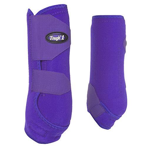 Pair of Tough 1 Extreme Vented Sport Boots Set, Purple, Small Competition/Exercise Boots JT International