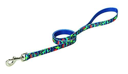 Camo Blue/Green Weaver Leather Patterned Dog Leash Dog Collars and Leashes Large 6'