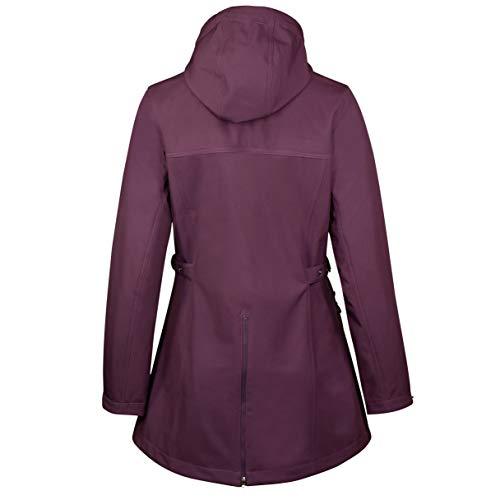 Prune Purple Horze Freya Women's Long Soft-shell Jacket Back