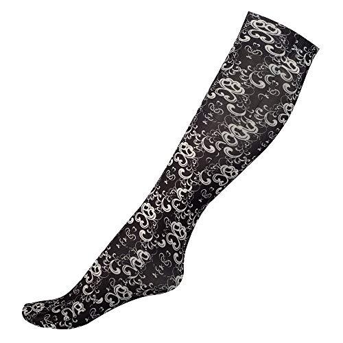 Horze Amira Thin Printed Socks Socks Horze Dark Navy/White Adult 