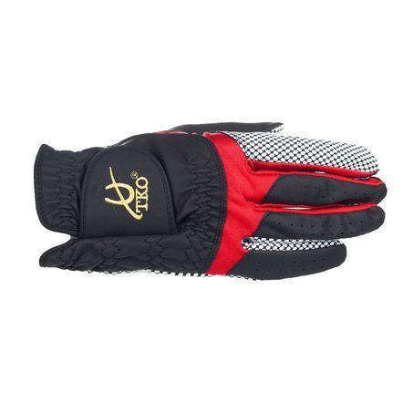 TKO Synthetic Leather Race Gloves with Silicone Palm Extra Grip Gloves TKO S Black/Red 