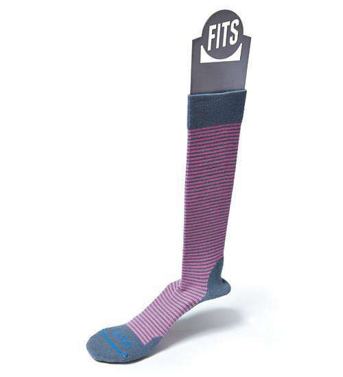 FITS Striped Casual OTC Sock Socks FITS Socks M Stormy Weather/Cashmere Rose 