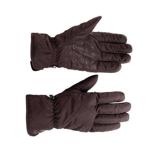 Horze Crescendo Cora Down Gloves Gloves Horze 10 Dark Brown 