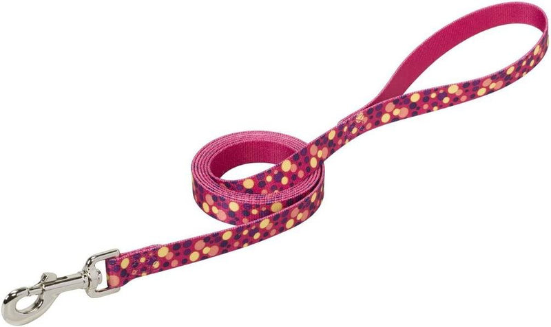 Weaver Leather Bubble Patterned Leash Dog Collars and Leashes Pink 3/4" x 6'