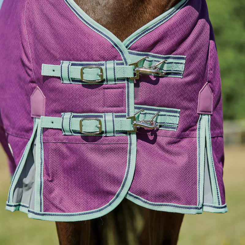 Front Detach a neck Purple/Navy/Mint Weatherbeeta Comfitec Premier Freedom Pony Detach-A-Neck Lite Turnout Blankets
