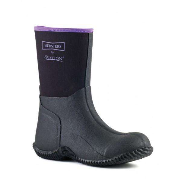 Ovation Mudster Mid Calf Barn Boot Lifestyle Boots 6.5-7 Black/Black/Purple