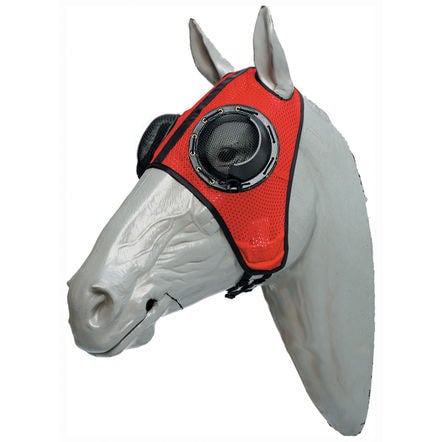 Red Zilco Race Hood Airlite Mesh Half Cup Horse Hoods & Neck Covers