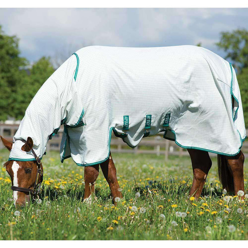 Horseware Ireland Amigo Aussie Full Body/Barrier Fly Sheet Fly Sheets Horseware 60 White/Green 