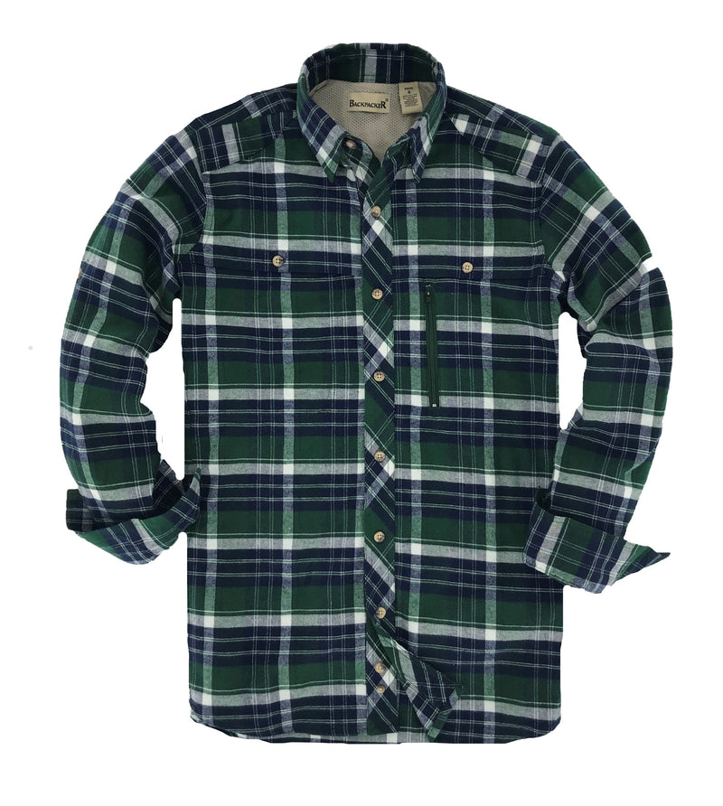 Backpacker Albacore Stretch Flannel Flannels Backpacker S Forest Green 