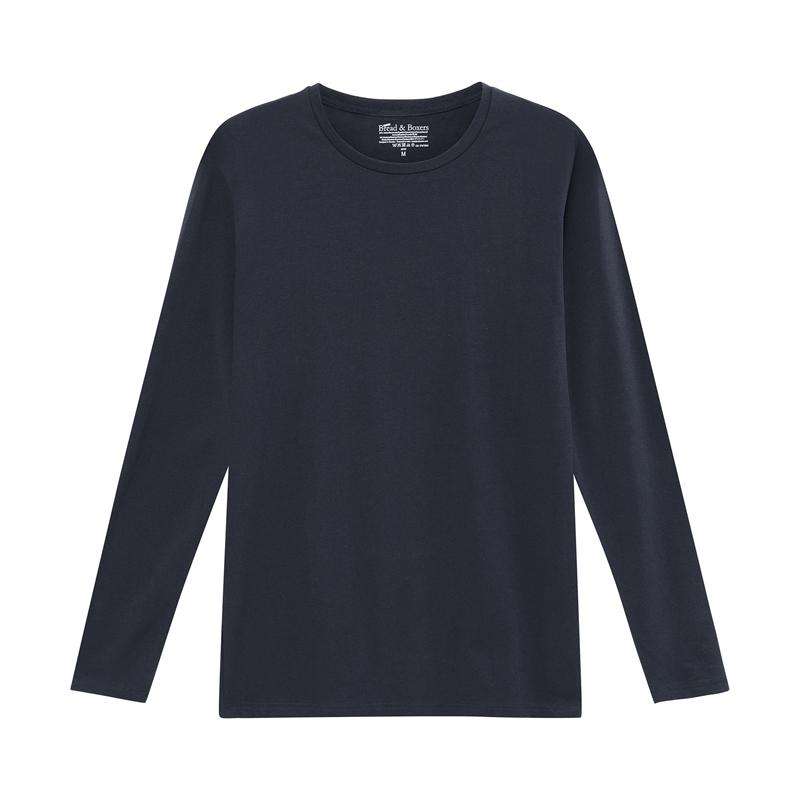 Daily Bread and Boxers Long Sleeve Crew-Neck Sleepwear Daily Bread and Boxers S Dark Navy 