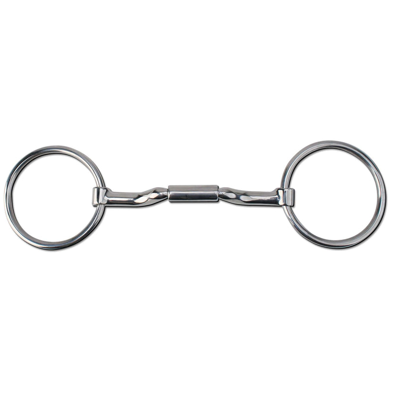 Myler Loose Ring with 14mm Forward Tilted Port English Bits Myler 5" Stainless Steel 
