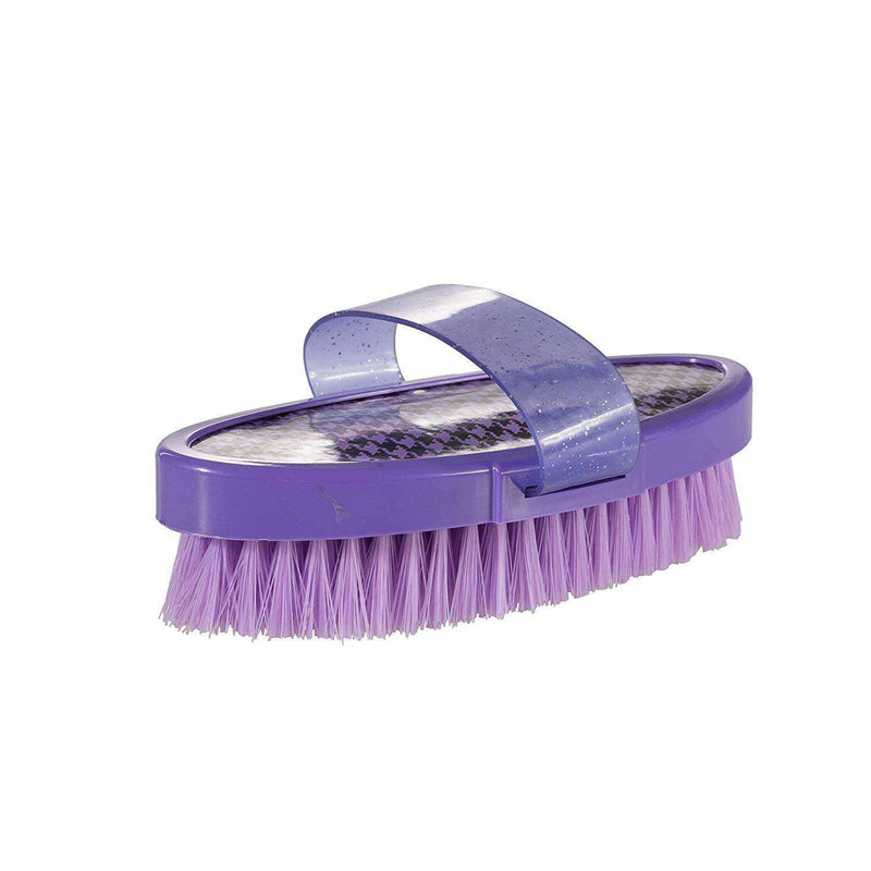 Horze Checked Body Brush Brushes Horze Purple 