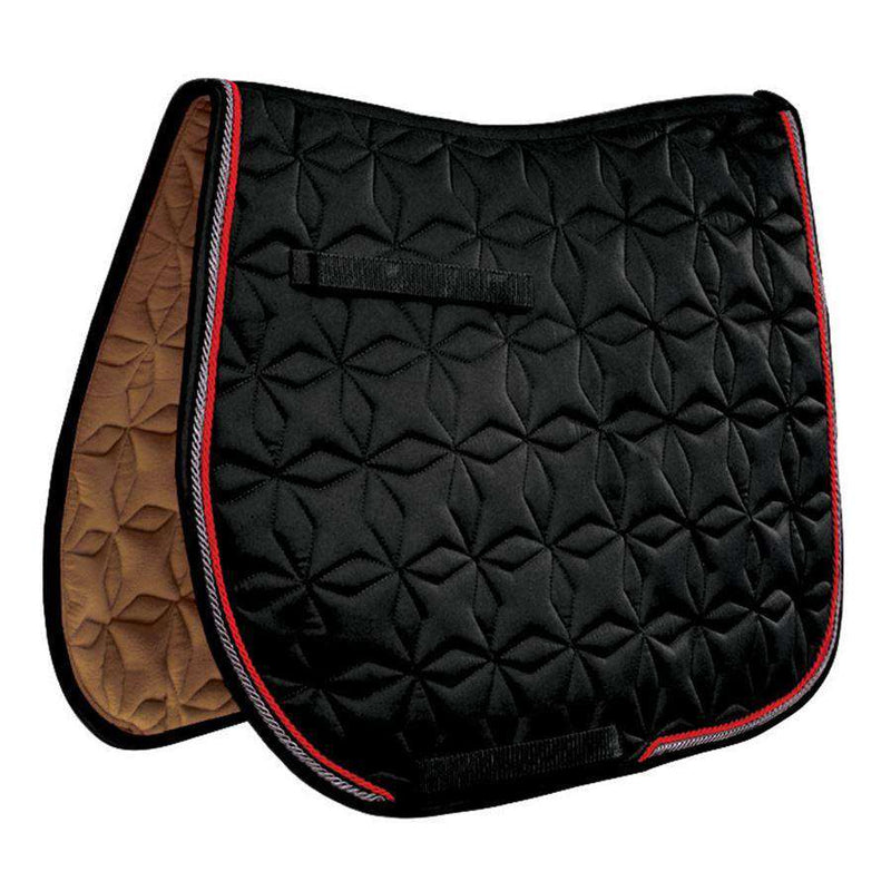 Roma Ecole Star Quilt Close Contact Saddle Pad Dressage Pads Roma Full Chocolate/Lime/Ocean 