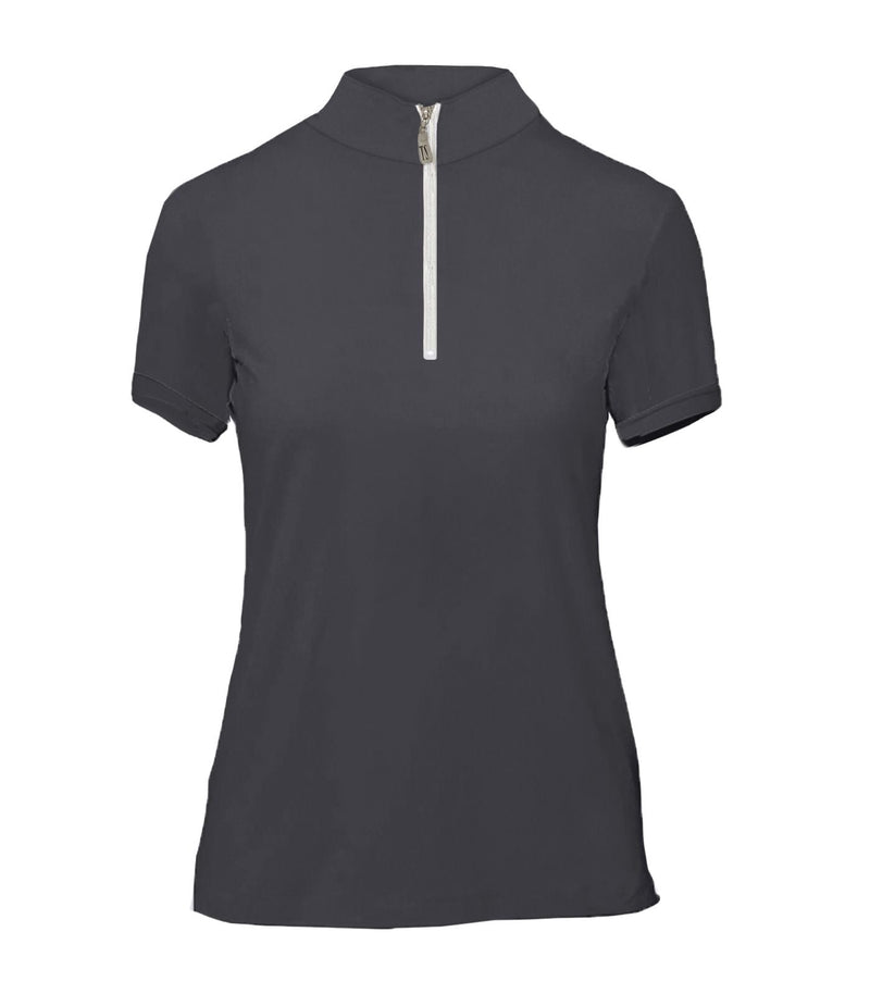 Tailored Sportsman Women's Icefil Zip Top Short Sleeve Shirt Technical Shirts Tailored Sportsman Small Charcoal/White 