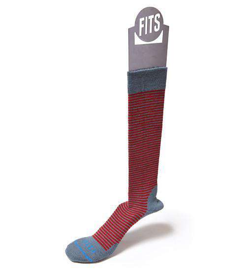 FITS Striped Casual OTC Sock Socks FITS Socks M Stormy Weather/Red 