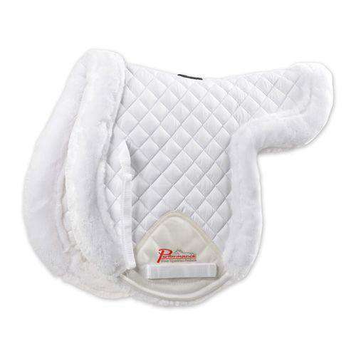 Shires Supafleece Rimmed Shaped Pad All Purpose Pads Shires 16-16.5 White 