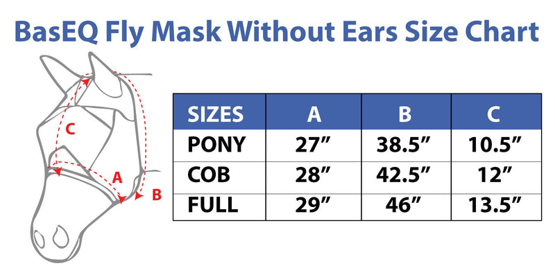 BasEQ Fly Mask without Ears Fly Masks One Stop Equine Shop 