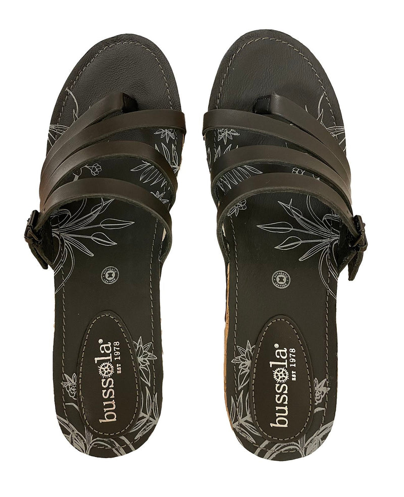 Top view of Bussola Women's Fredy Sandals Nero