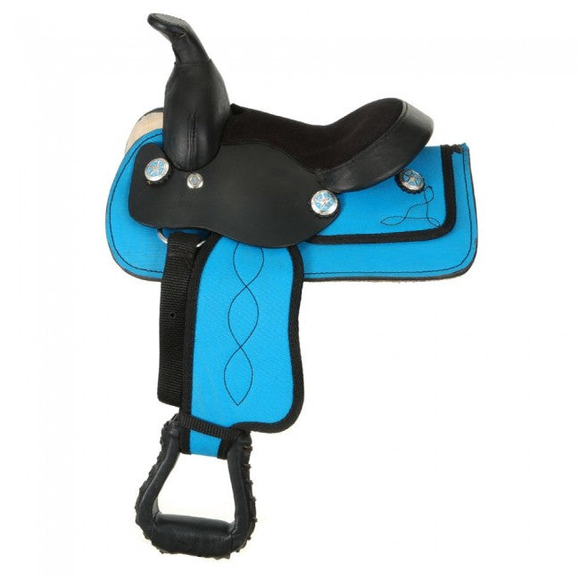 Turquoise King Series Miniature Synthetic Western Saddle JT International