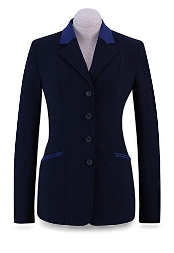RJ Classics Ladies Victory Show Coat Navy/Blue Collar English Show Coats RJ Classics 