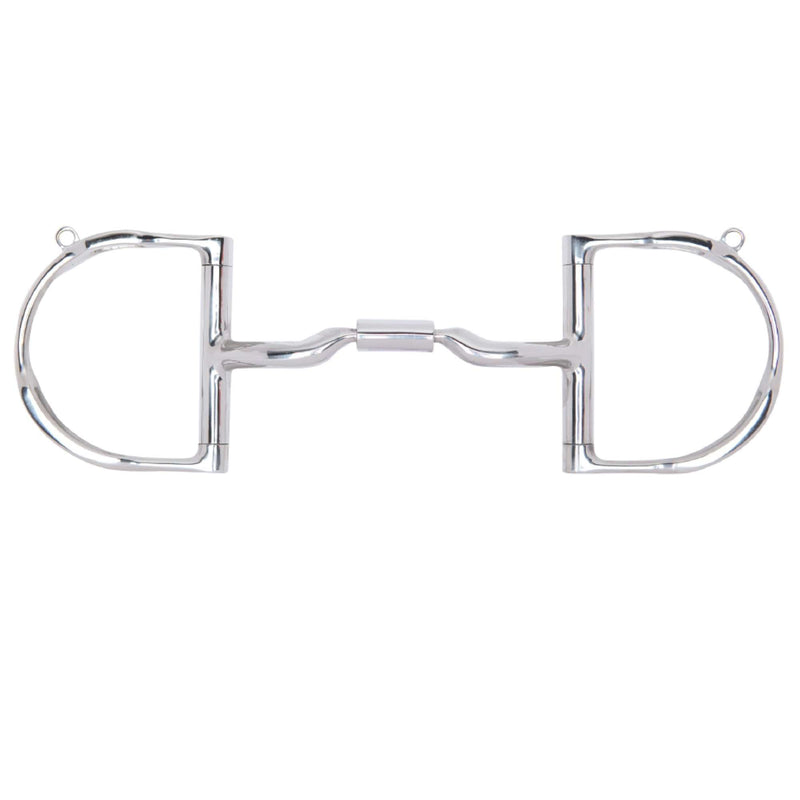 Myler Dee with Hooks with Stainless Steel Low Port Comfort Snaffle English Bits Myler 5" Stainless Steel 