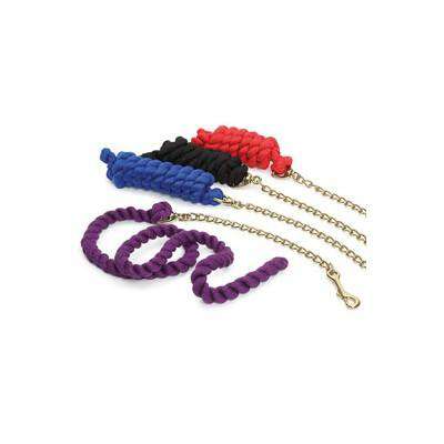 Shires Cotton Lead Rope With Chain Leads Shires Black 