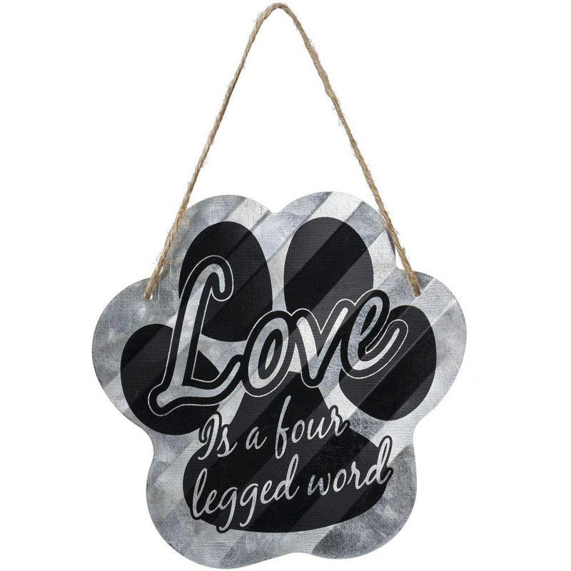Gift Corral Dog Paw Sign Decor JT International Love Is a Four Legged Word 