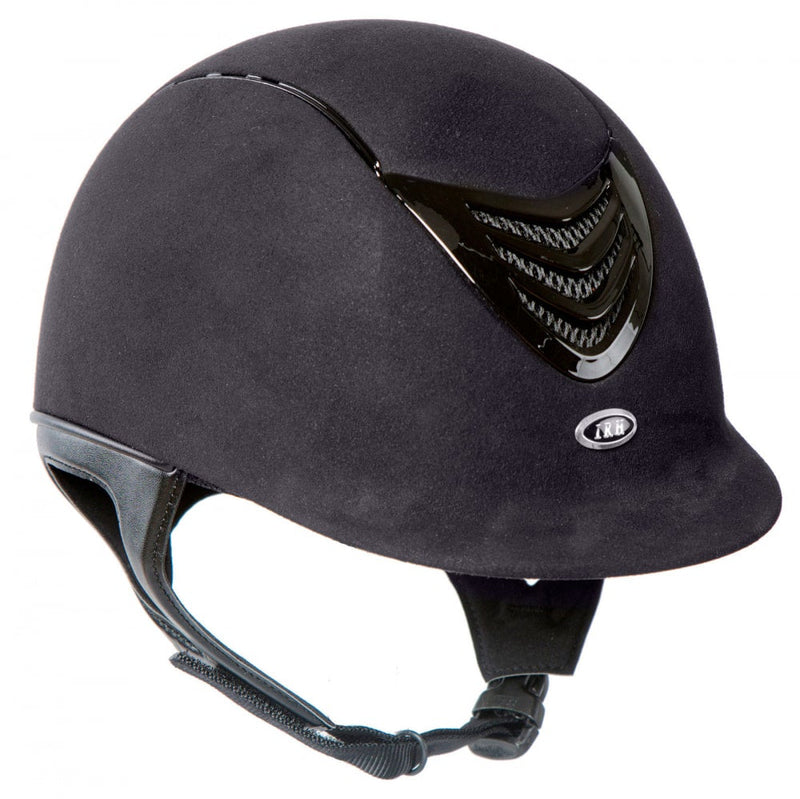 Black IRH IR4G Suede Helmet - Gloss Vent Riding Helmets